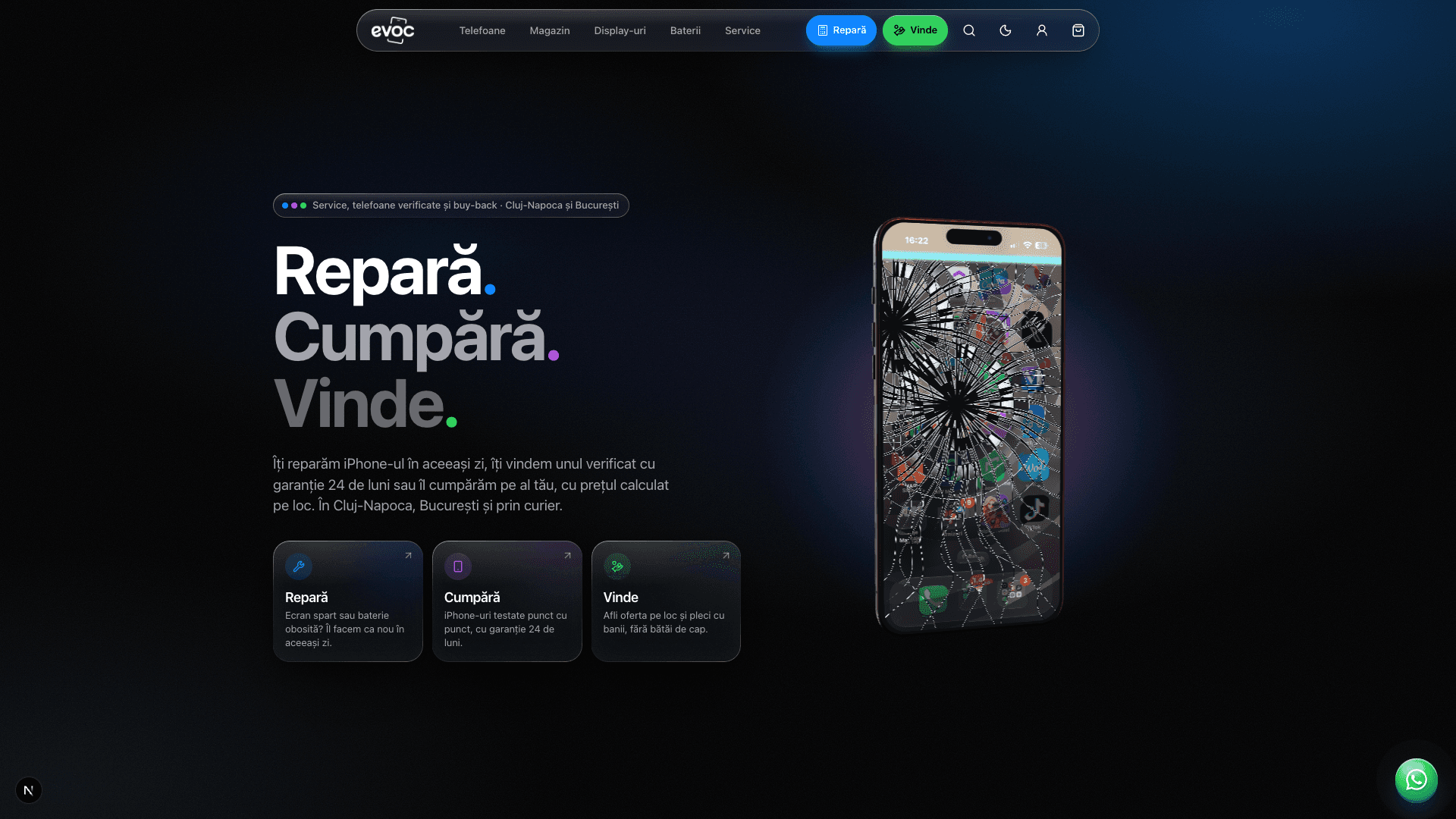 Captură ecran evoc.ro — imagine 2